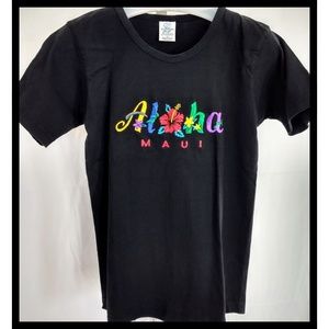 Aloha MAUI embroidered women's shirt M